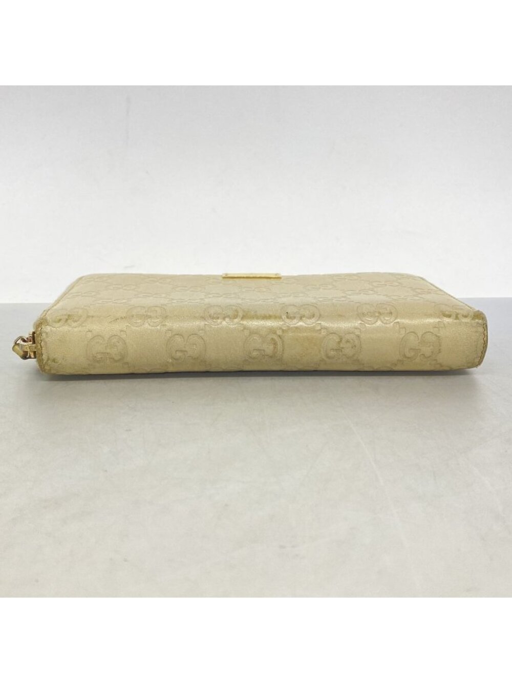 Gucci Wallet Guccissima Leather Beige Gold - Picture 2 of 9